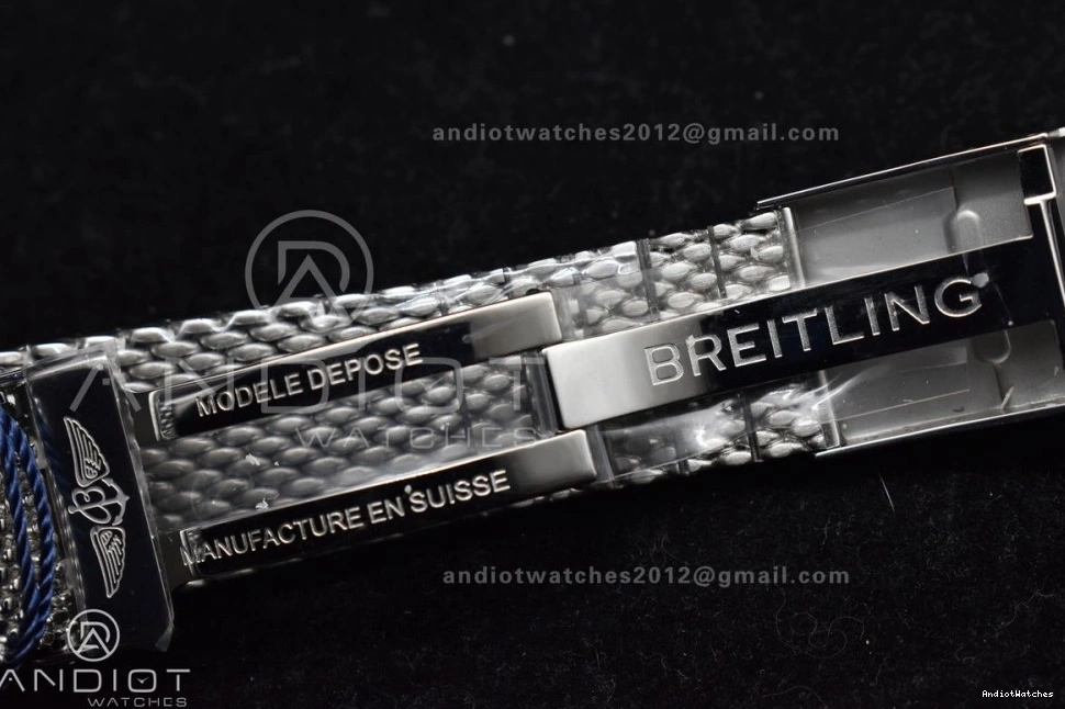 Durable 1173 A on II Dial Ceramic Black SS Black 42mm SuperOcean Bracelet BLSF Heritage Bezel Rubber RG and Bezel 0802